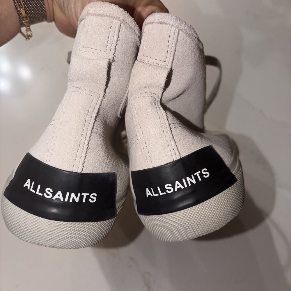 All Saints Dumont Gray High Top Sneakers 11 - Picture 6 of 7